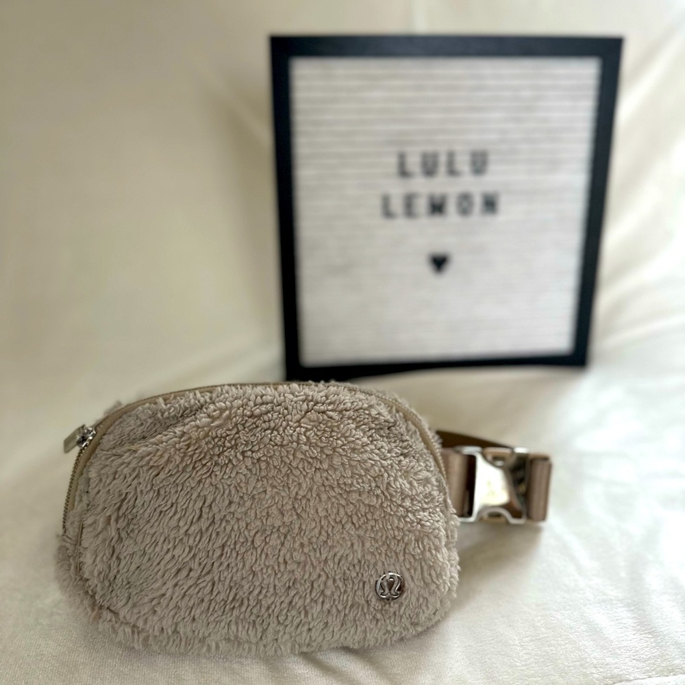 Lululemon Cream Fleece Belt Bag